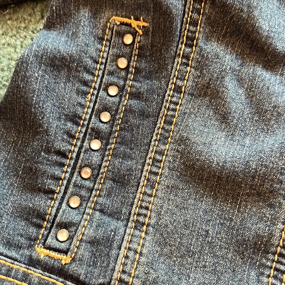 Blue Identity women’s size Large embellished jean jacket - Picture 8 of 9